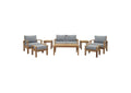 EEI-1471-NAT-GRY-SET Marina 8 Piece Outdoor Patio Teak Set By Modway