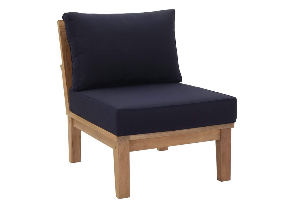 EEI-1489-NAT-NAV-SET Marina 10 Piece Outdoor Patio Teak Set By Modway