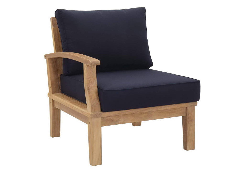 EEI-1489-NAT-NAV-SET Marina 10 Piece Outdoor Patio Teak Set By Modway