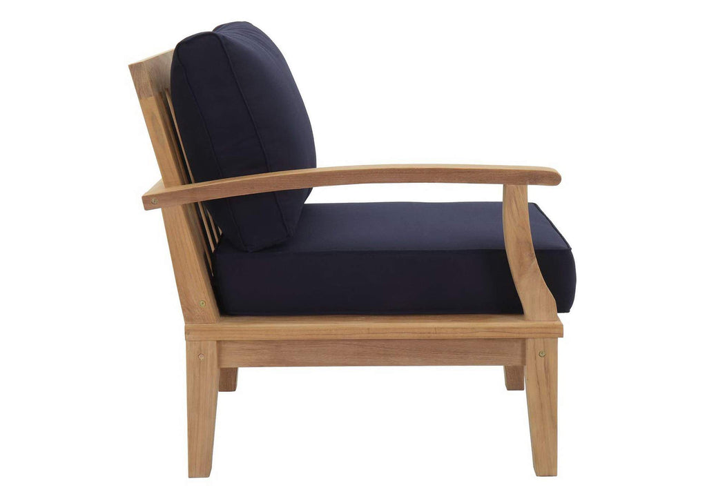 EEI-1489-NAT-NAV-SET Marina 10 Piece Outdoor Patio Teak Set By Modway