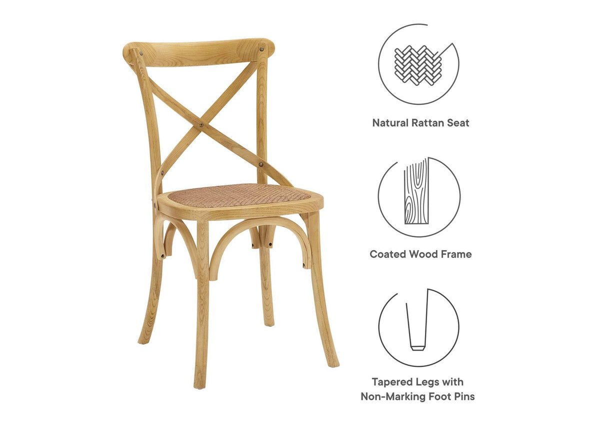 EEI-1541-NAT Gear Dining Side Chair By Modway