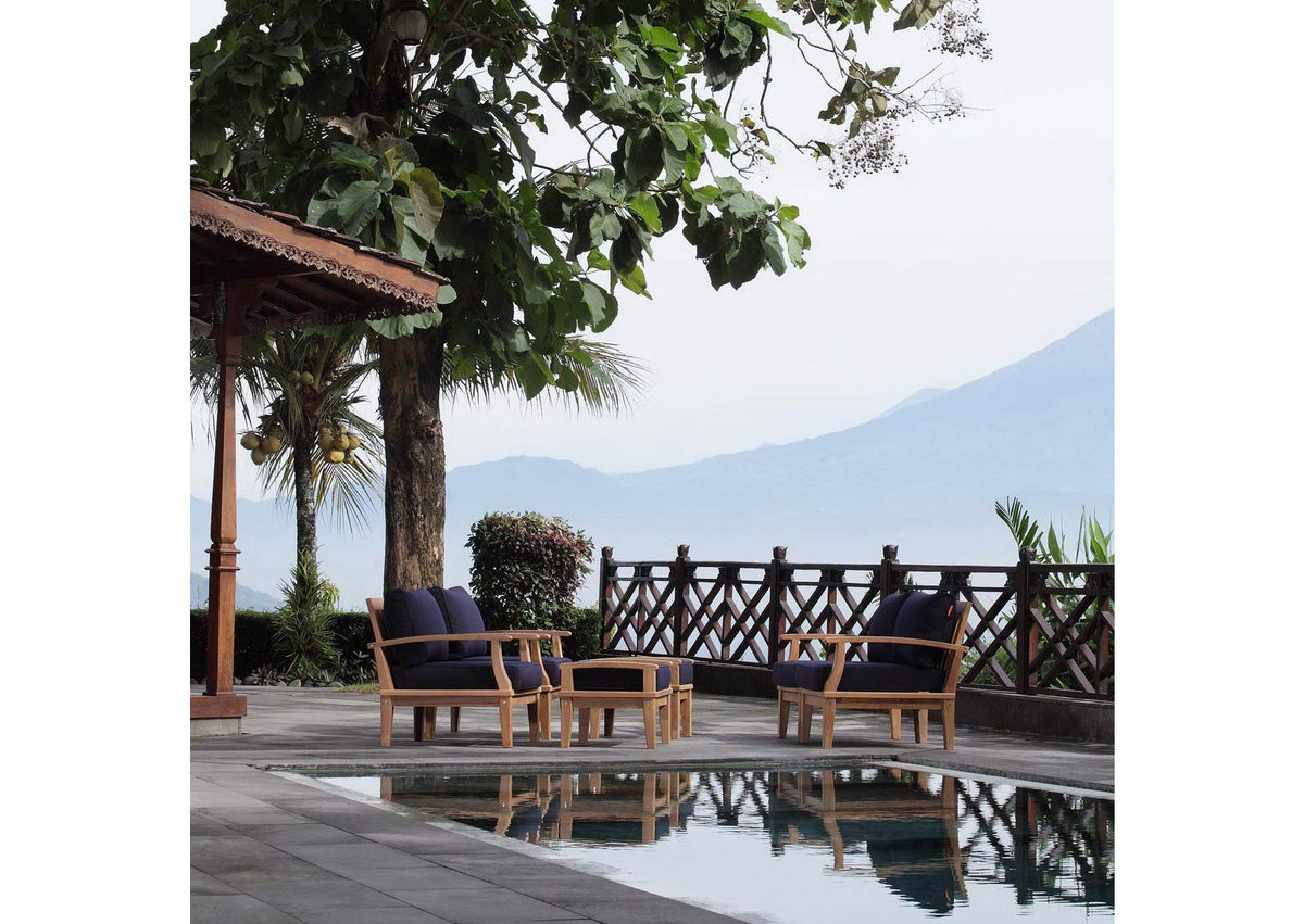 EEI-1597-NAT-NAV-SET Marina 6 Piece Outdoor Patio Teak Set By Modway