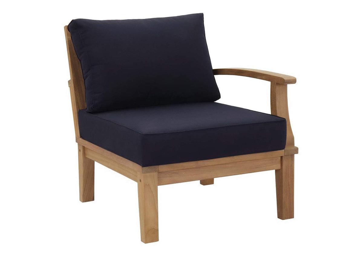 EEI-1597-NAT-NAV-SET Marina 6 Piece Outdoor Patio Teak Set By Modway