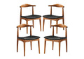 EEI-1682-BLK Tracy Wood Dining Chairs Set Of 4 By Modway