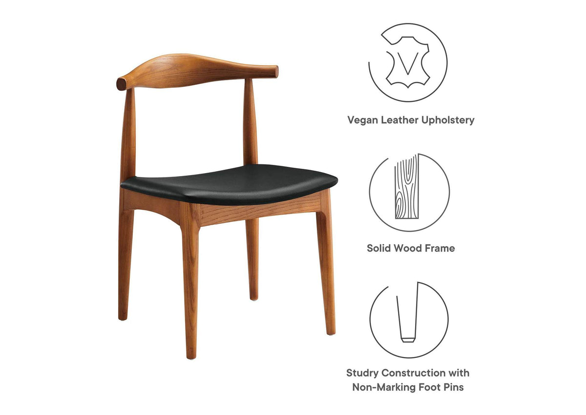 EEI-1682-BLK Tracy Wood Dining Chairs Set Of 4 By Modway