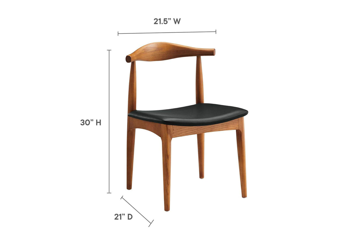 EEI-1682-BLK Tracy Wood Dining Chairs Set Of 4 By Modway