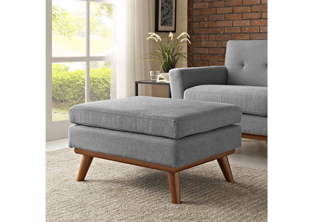 EEI-1797-GRY Engage Upholstered Fabric Ottoman By Modway