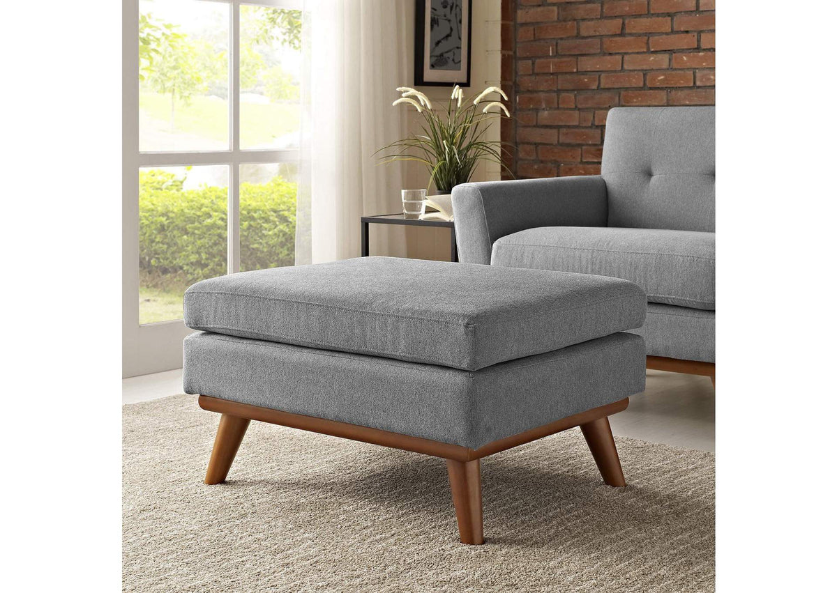 EEI-1797-GRY Engage Upholstered Fabric Ottoman By Modway