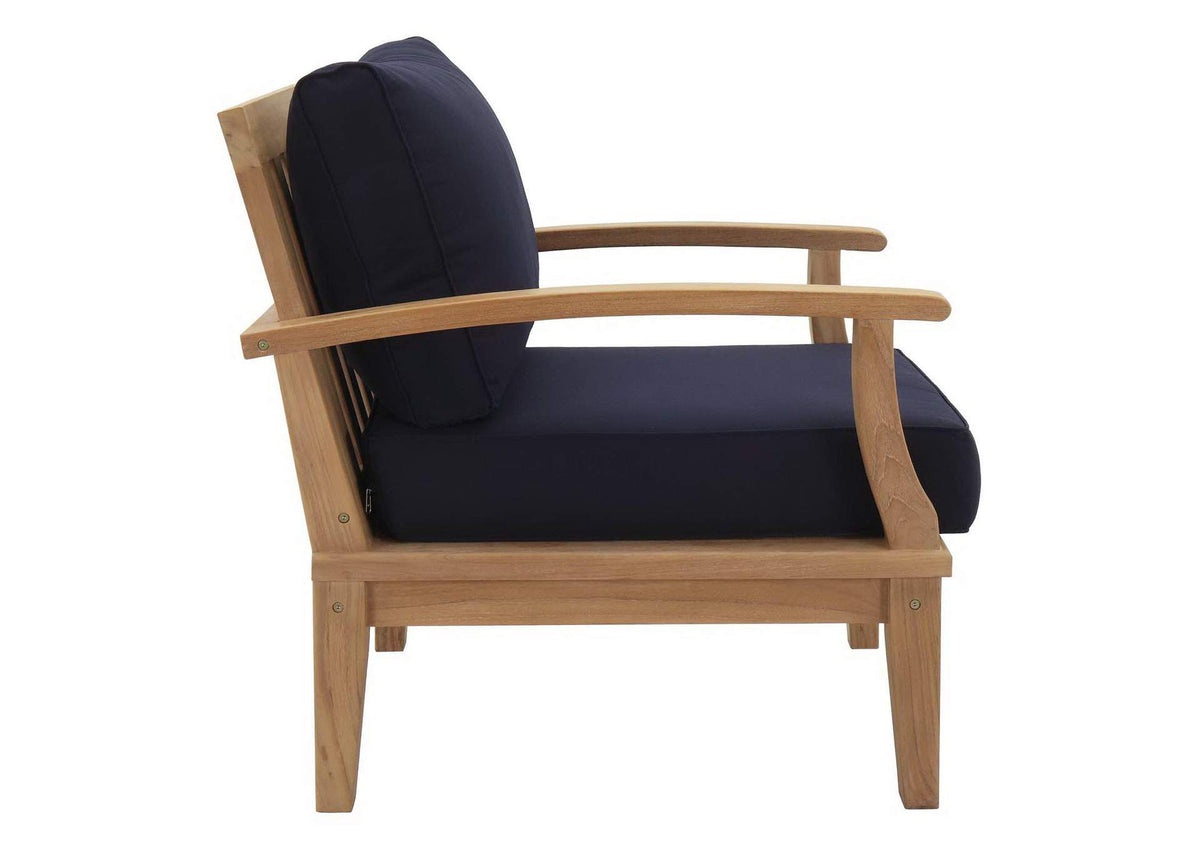 EEI-1819-NAT-NAV-SET Marina 2 Piece Outdoor Patio Teak Set By Modway