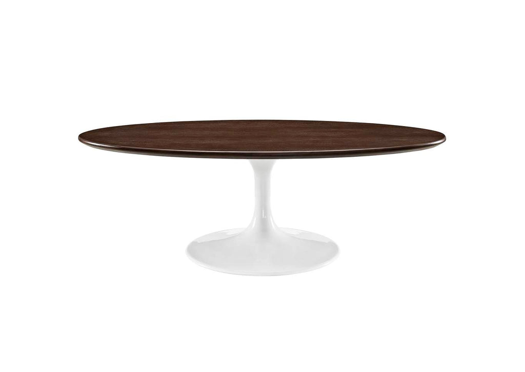 EEI-2020-WAL Lippa 48" Oval Wood Coffee Table By Modway