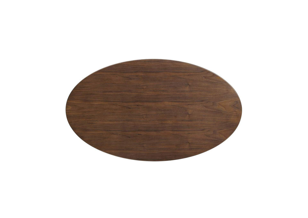 EEI-2020-WAL Lippa 48" Oval Wood Coffee Table By Modway