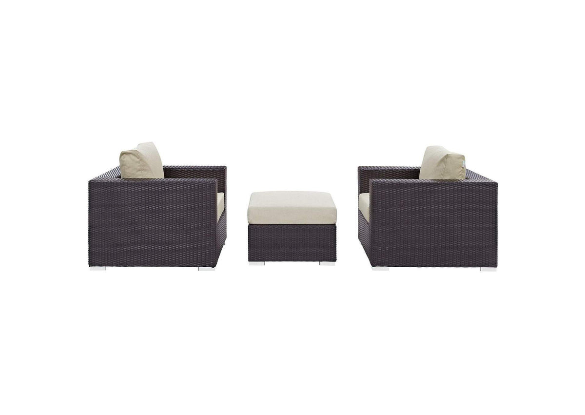 EEI-2174-EXP-BEI-SET Convene 3 Piece Outdoor Patio Sofa Set By Modway