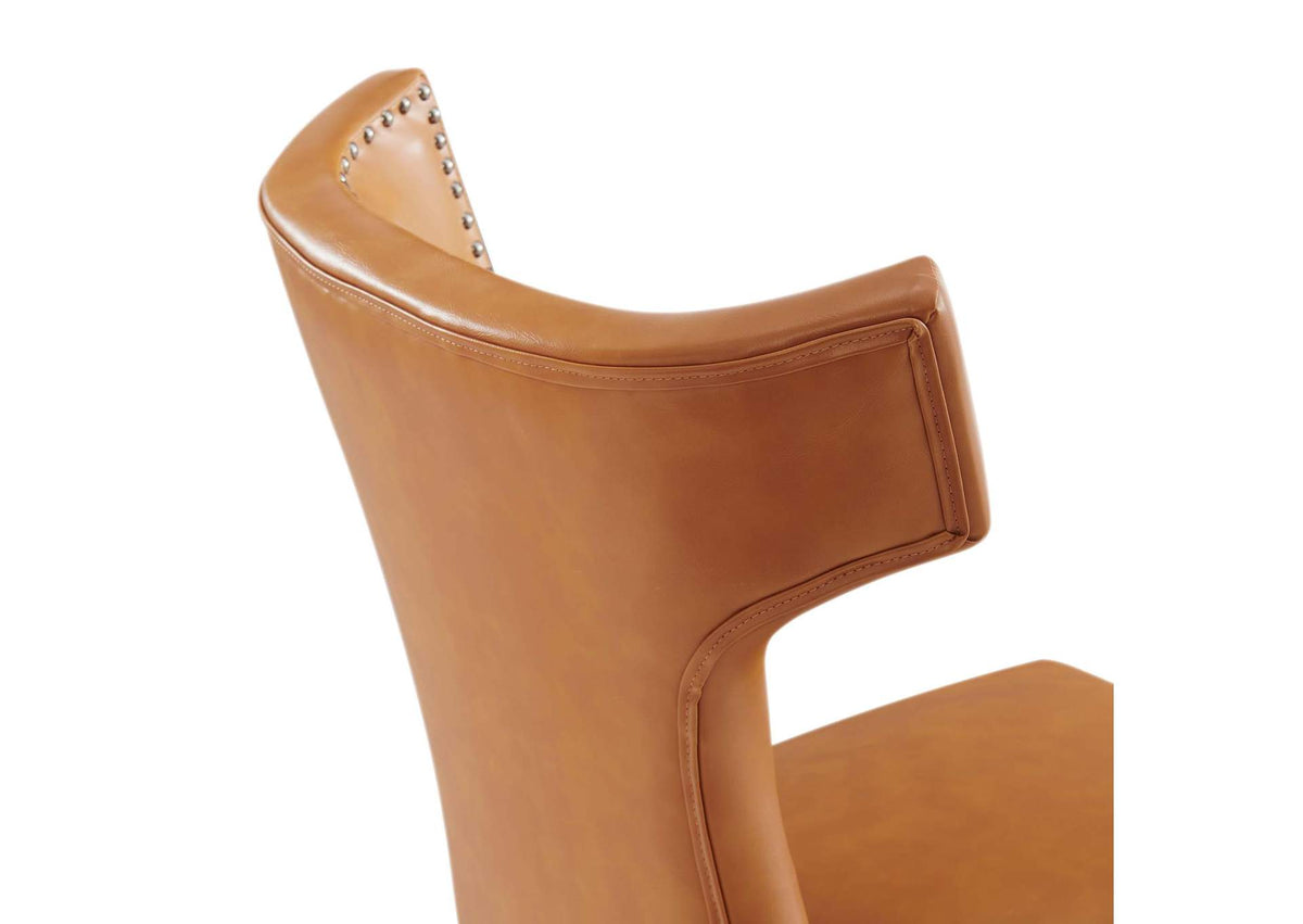EEI-2220-TAN Curve Vegan Leather Dining Chair By Modway