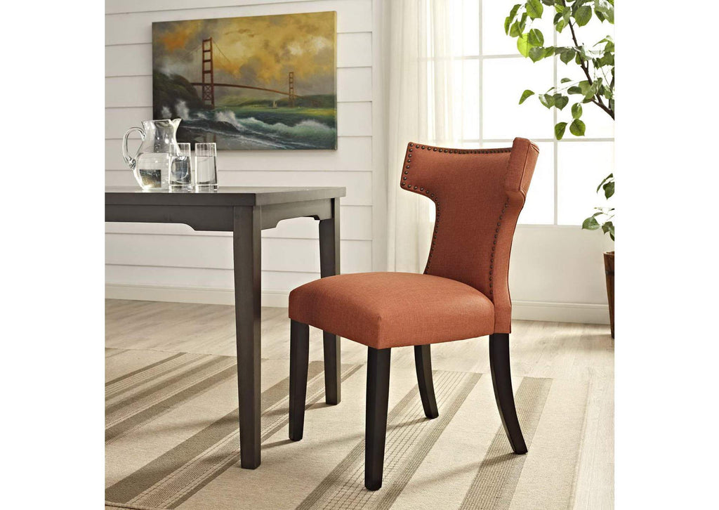 EEI-2221-ORA Curve Fabric Dining Chair By Modway