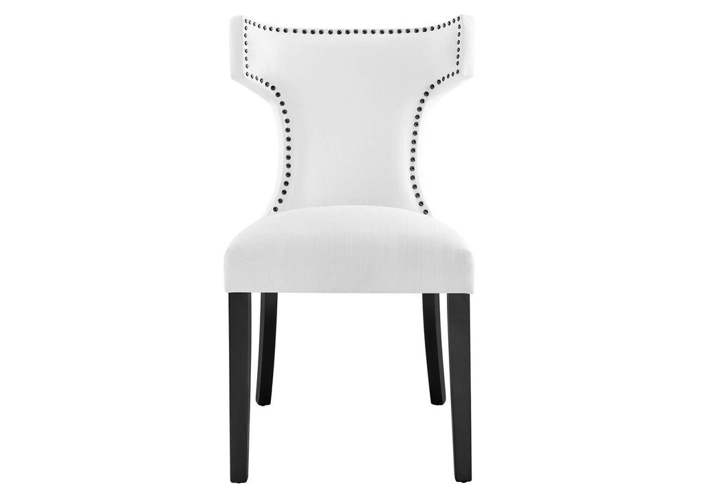 EEI-2221-WHI Curve Fabric Dining Chair By Modway