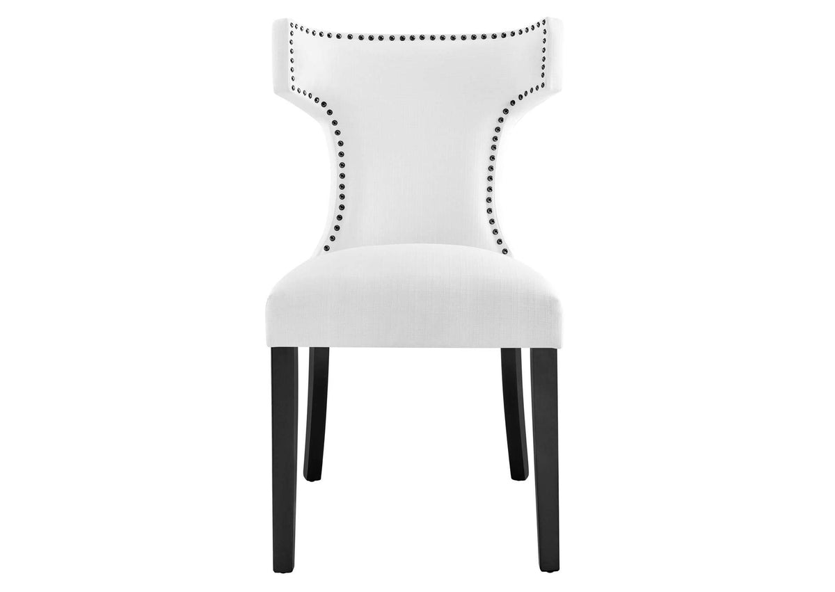EEI-2221-WHI Curve Fabric Dining Chair By Modway