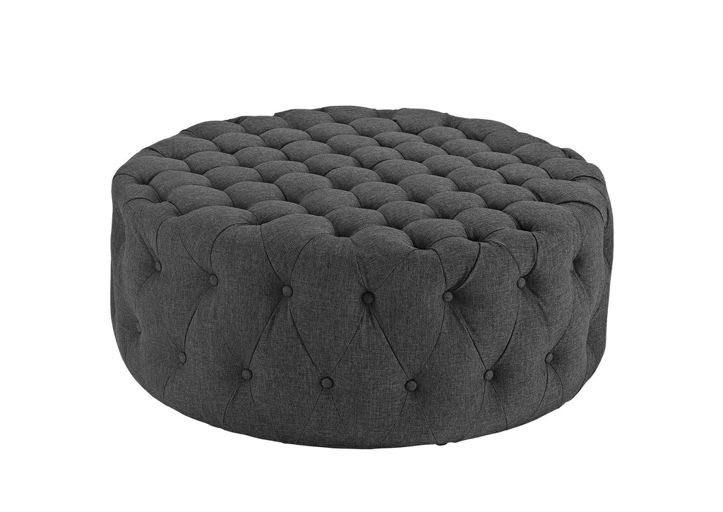 EEI-2225-GRY Amour Upholstered Fabric Ottoman By Modway