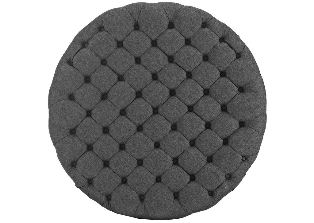 EEI-2225-GRY Amour Upholstered Fabric Ottoman By Modway