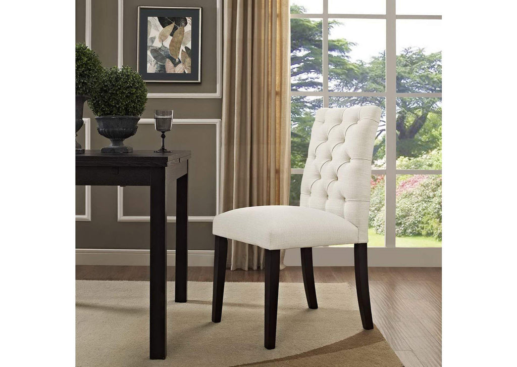 EEI-2231-BEI Duchess Button Tufted Fabric Dining Chair By Modway