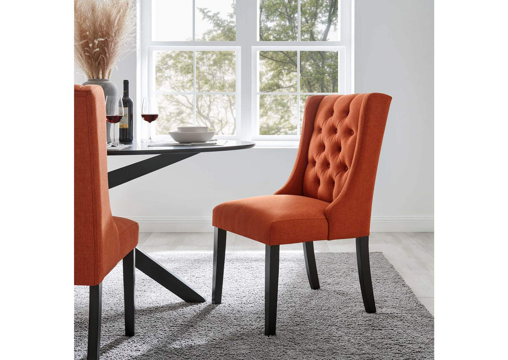 EEI-2235-ORA Baronet Button Tufted Fabric Dining Chair By Modway
