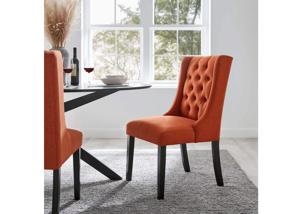 EEI-2235-ORA Baronet Button Tufted Fabric Dining Chair By Modway