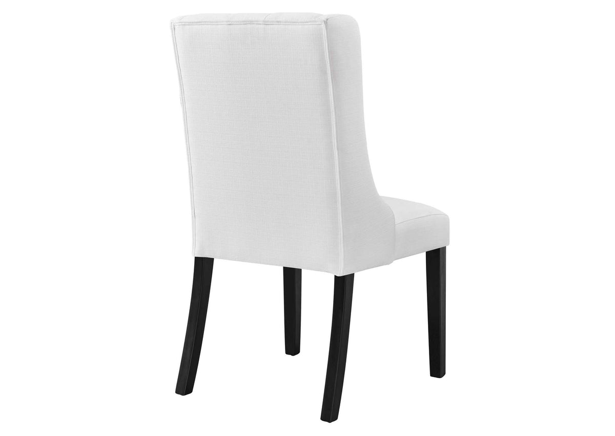 EEI-2235-WHI Baronet Button Tufted Fabric Dining Chair By Modway
