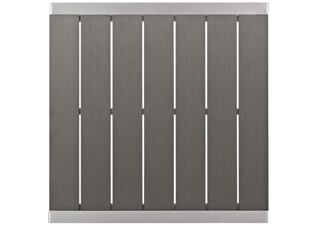 EEI-2256-SLV-GRY Shore Outdoor Patio Aluminum Bar Table By Modway