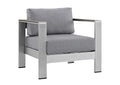 EEI-2266-SLV-GRY Shore Outdoor Patio Aluminum Armchair By Modway