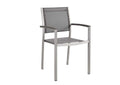 EEI-2272-SLV-GRY Shore Outdoor Patio Aluminum Dining Chair By Modway