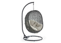 EEI-2273-GRY-BEI Hide Outdoor Patio Swing Chair With Stand By Modway