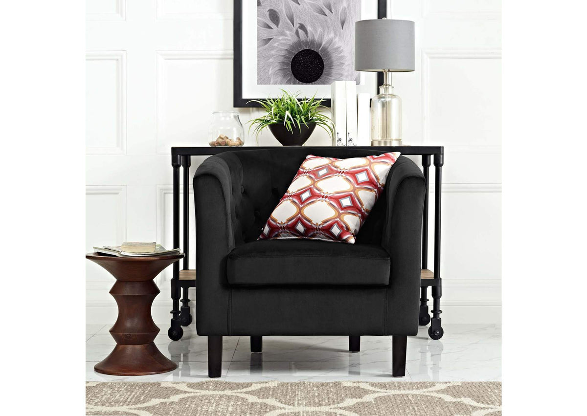 EEI-2613-BLK Prospect Performance Velvet Armchair By Modway