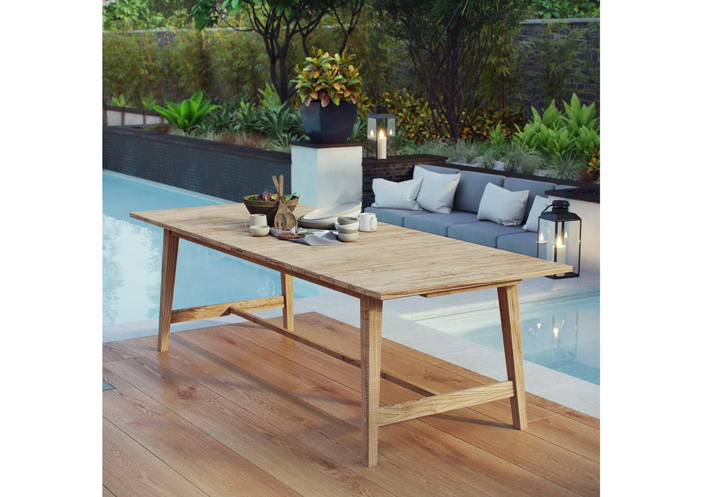 EEI-2713-NAT Dorset Outdoor Patio Teak Dining Table By Modway