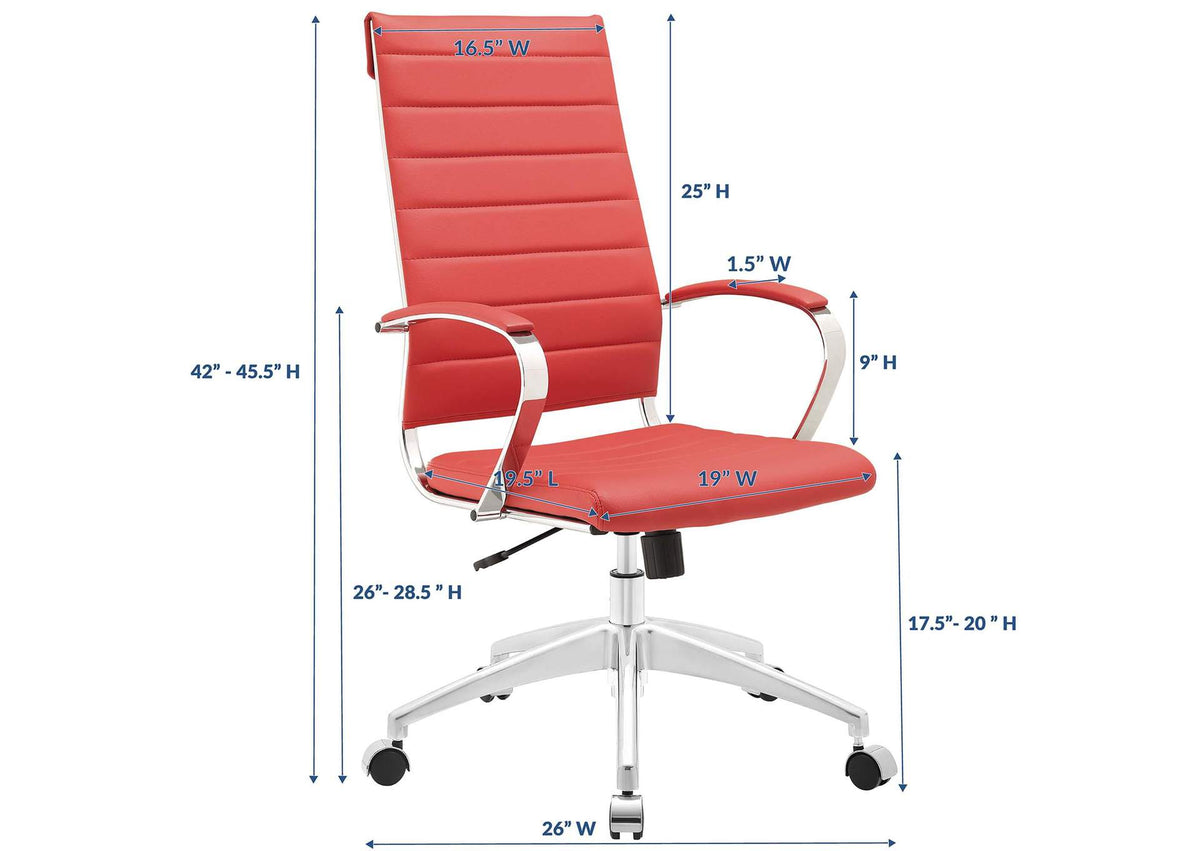 EEI-272-RED Jive Highback Office Chair By Modway
