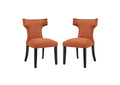 EEI-2741-ORA-SET Curve Fabric Dining Side Chair Set Of 2 By Modway