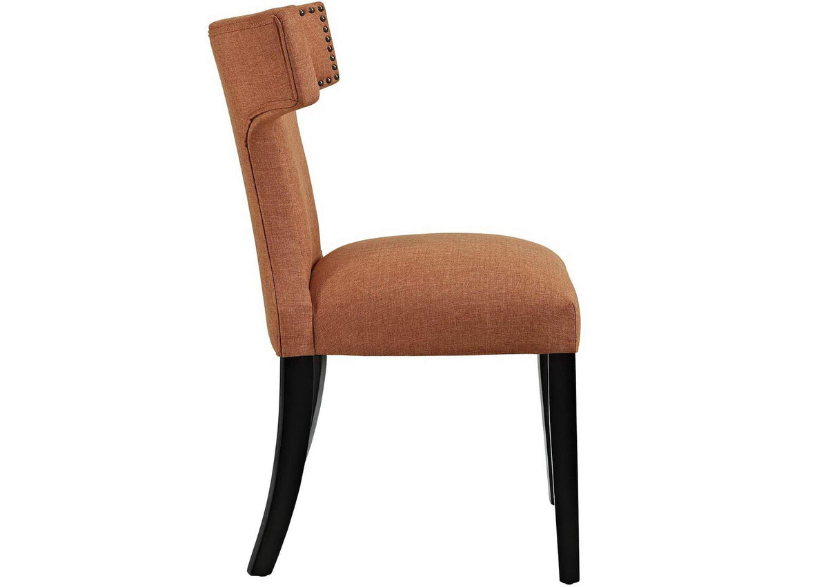 EEI-2741-ORA-SET Curve Fabric Dining Side Chair Set Of 2 By Modway