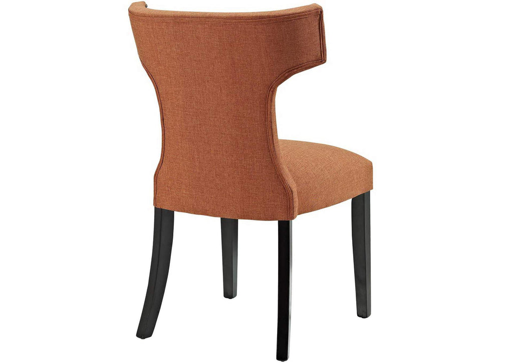 EEI-2741-ORA-SET Curve Fabric Dining Side Chair Set Of 2 By Modway