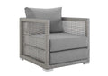 EEI-2918-GRY-GRY Aura Rattan Outdoor Patio Armchair By Modway