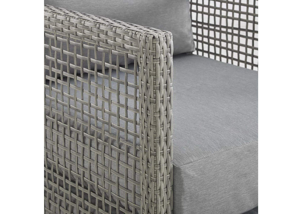 EEI-2918-GRY-GRY Aura Rattan Outdoor Patio Armchair By Modway