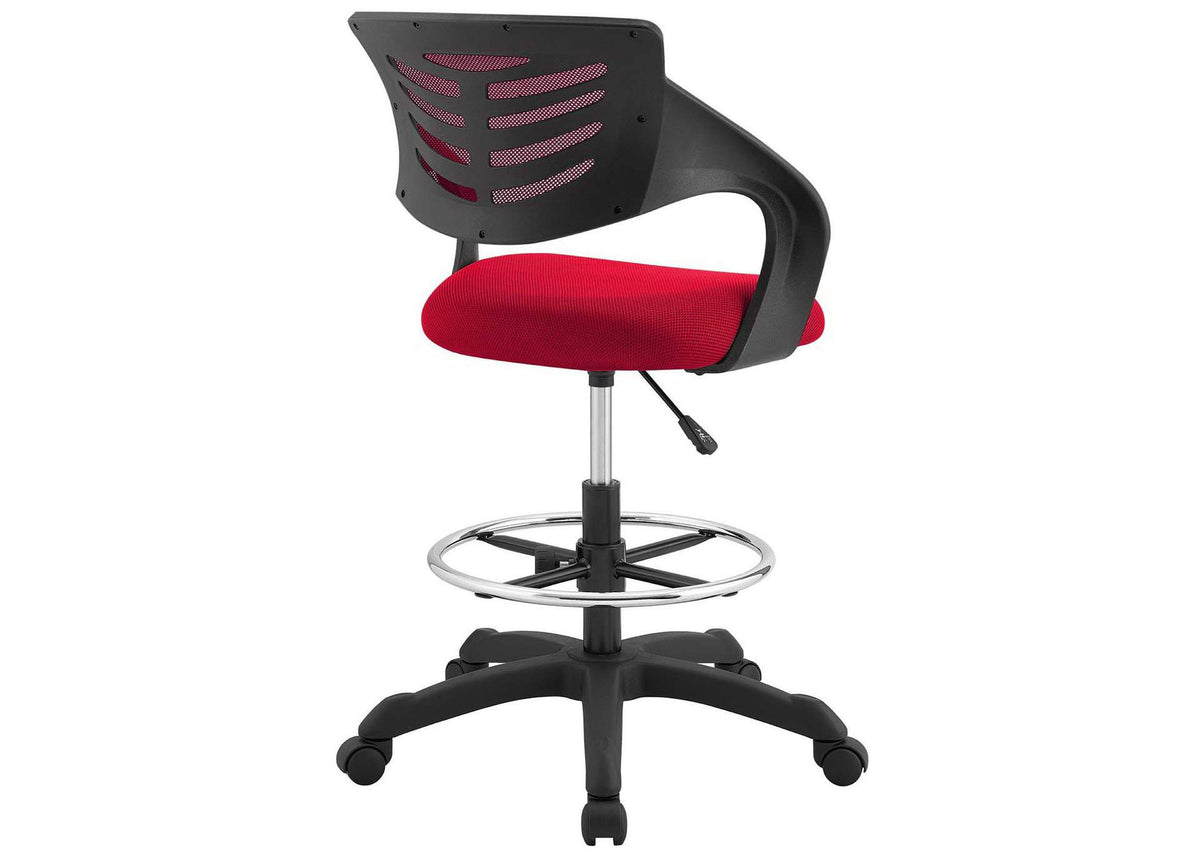 EEI-3040-RED Thrive Mesh Drafting Chair By Modway
