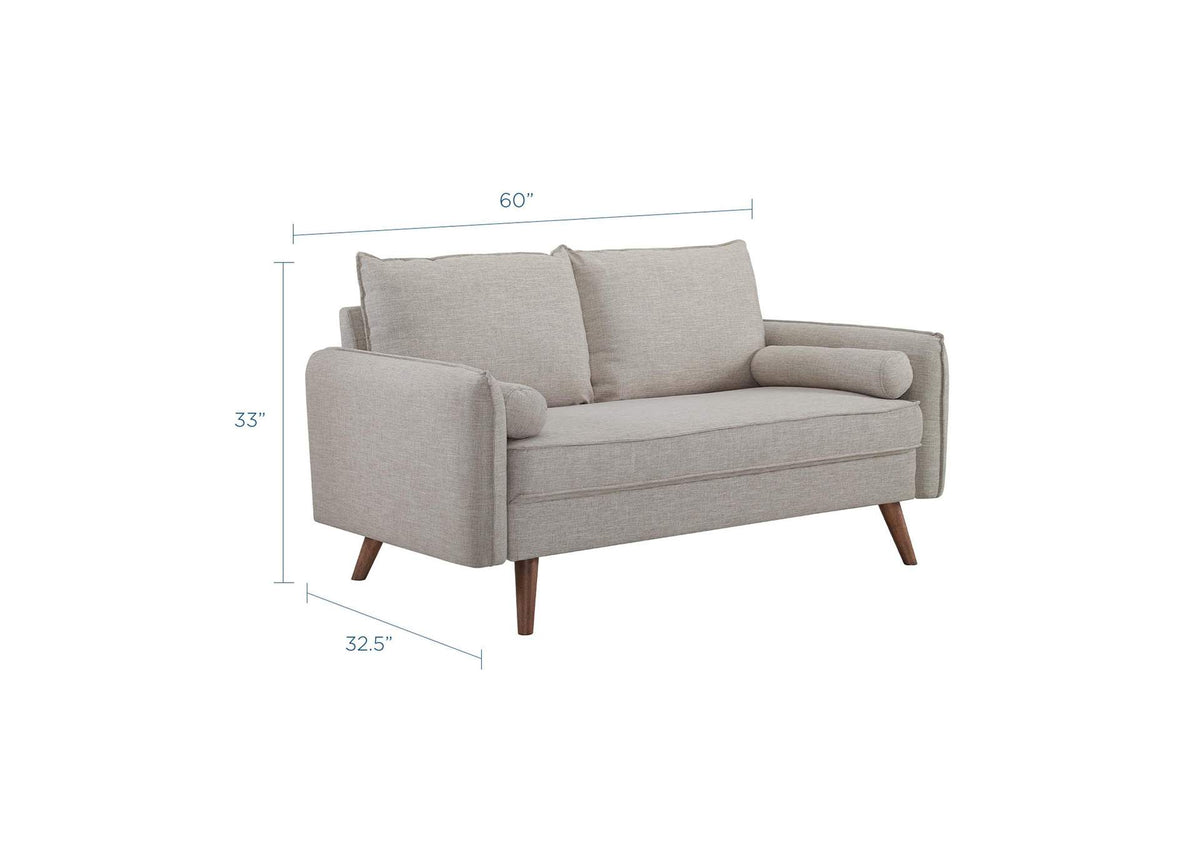 EEI-3091-BEI Revive Upholstered Fabric Loveseat By Modway