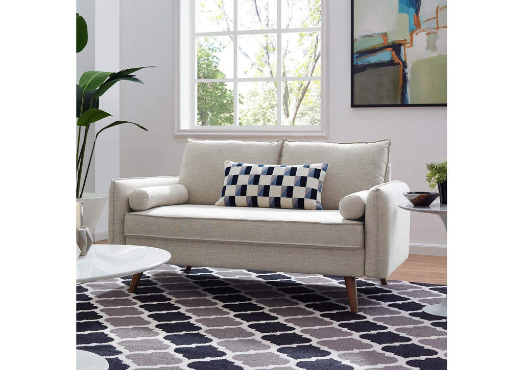 EEI-3091-BEI Revive Upholstered Fabric Loveseat By Modway