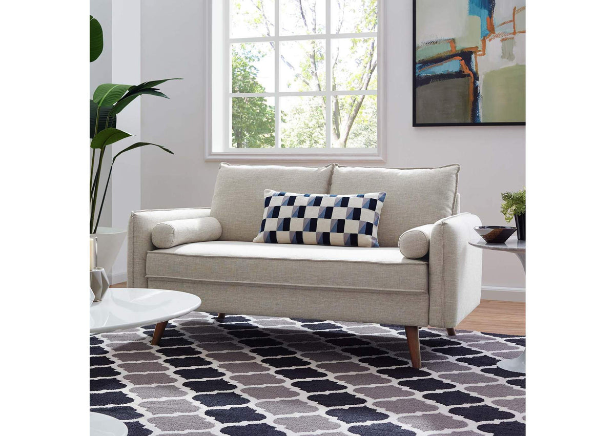 EEI-3091-BEI Revive Upholstered Fabric Loveseat By Modway