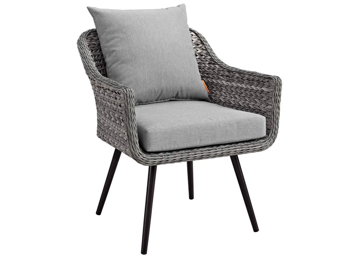 EEI-3176-GRY-GRY-SET Endeavor Outdoor Patio Wicker Rattan Armchair Set Of 2 By Modway