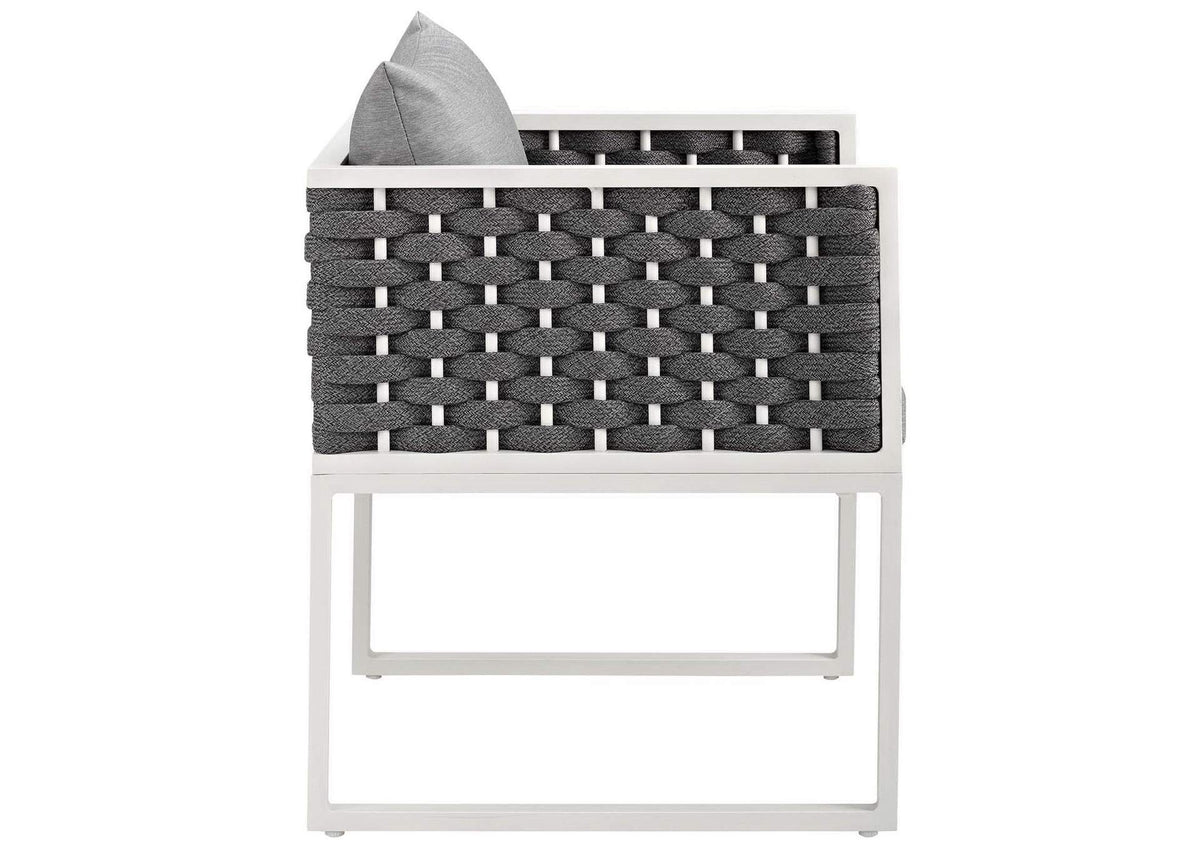 EEI-3183-WHI-GRY-SET Stance Outdoor Patio Aluminum Dining Armchair Set Of 2 By Modway
