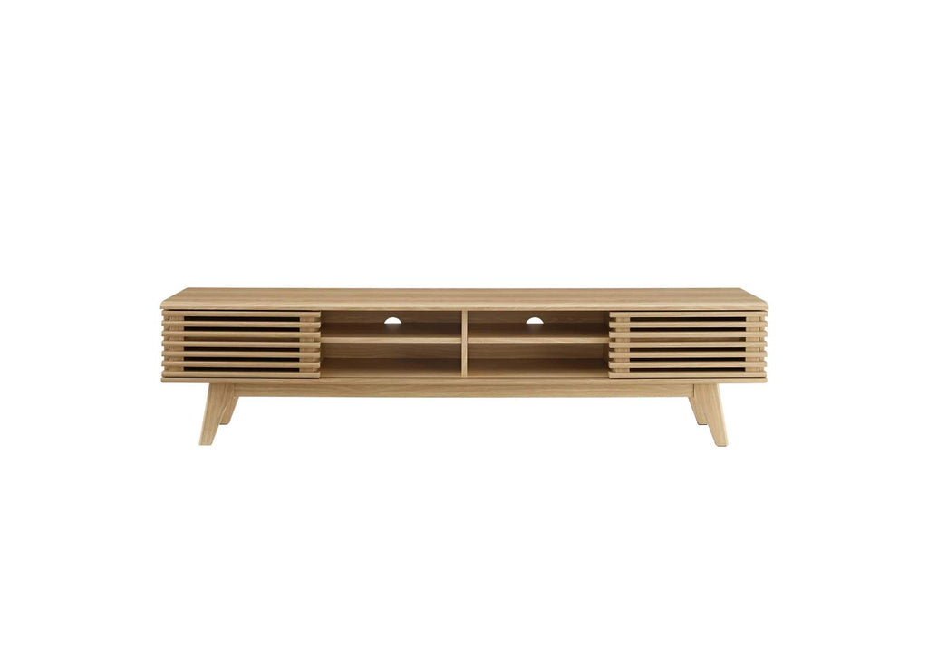 EEI-3303-OAK Render 70" Entertainment Center TV Stand By Modway