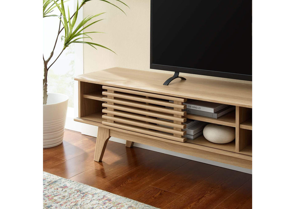 EEI-3303-OAK Render 70" Entertainment Center TV Stand By Modway