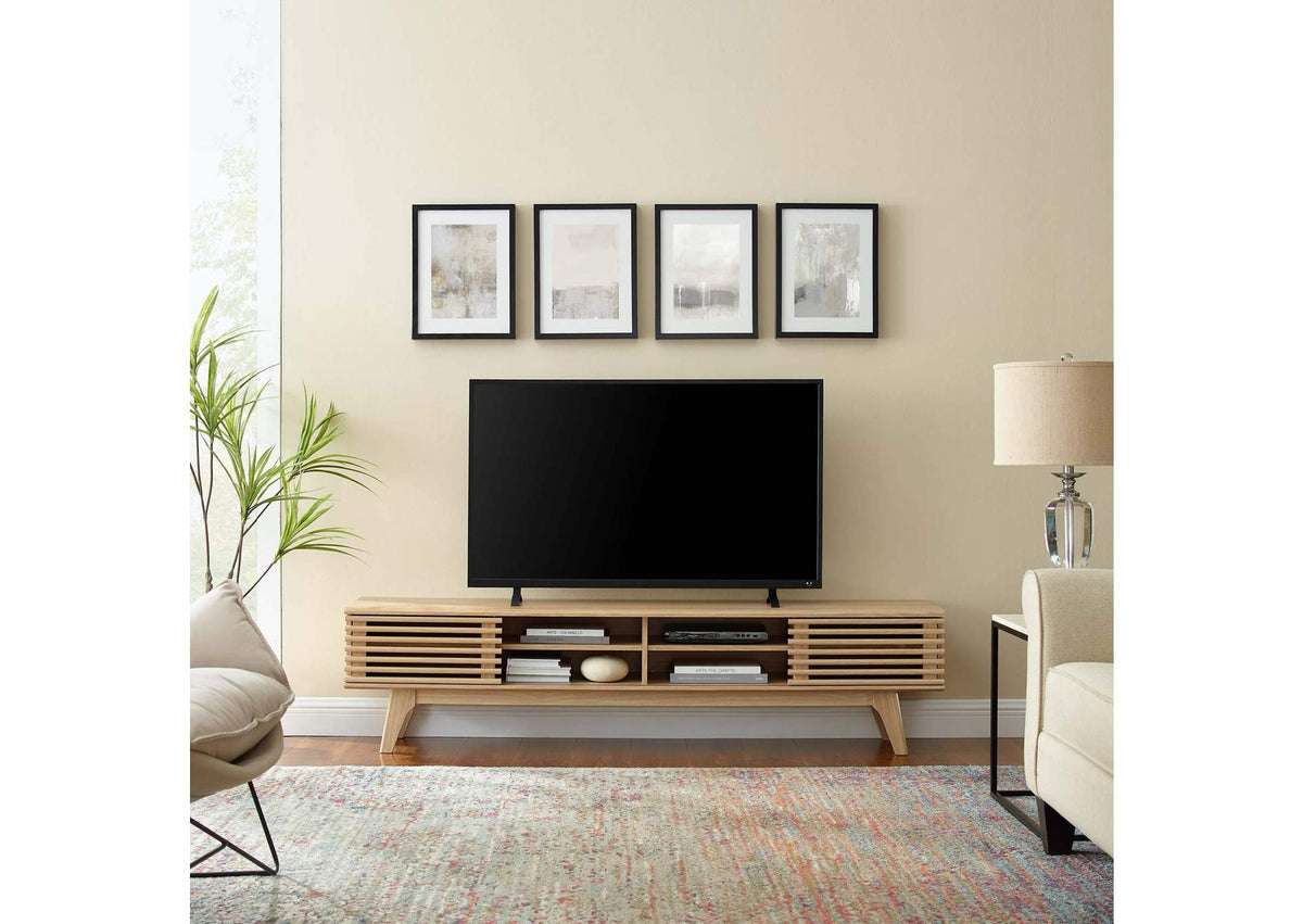 EEI-3303-OAK Render 70" Entertainment Center TV Stand By Modway