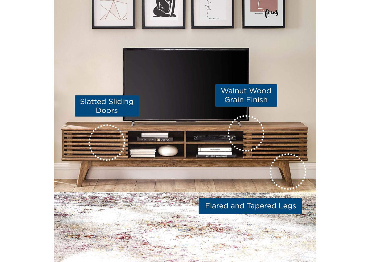 EEI-3303-WAL-WAL Render 70" Entertainment Center TV Stand By Modway