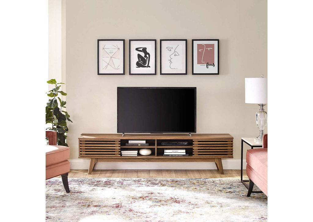 EEI-3303-WAL-WAL Render 70" Entertainment Center TV Stand By Modway