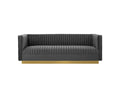 EEI-3405-GRY Sanguine Vertical Channel Tufted Performance Velvet Sofa By Modway